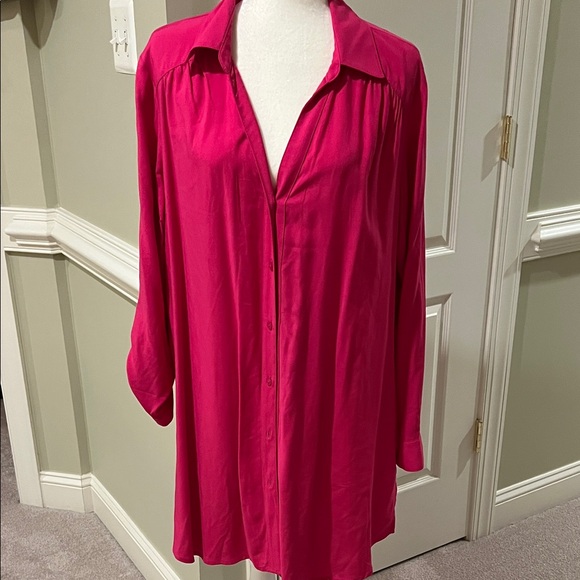 INC International Concepts Fuchsia Button-Down Shirt, NWOT, XL - Picture 1 of 6